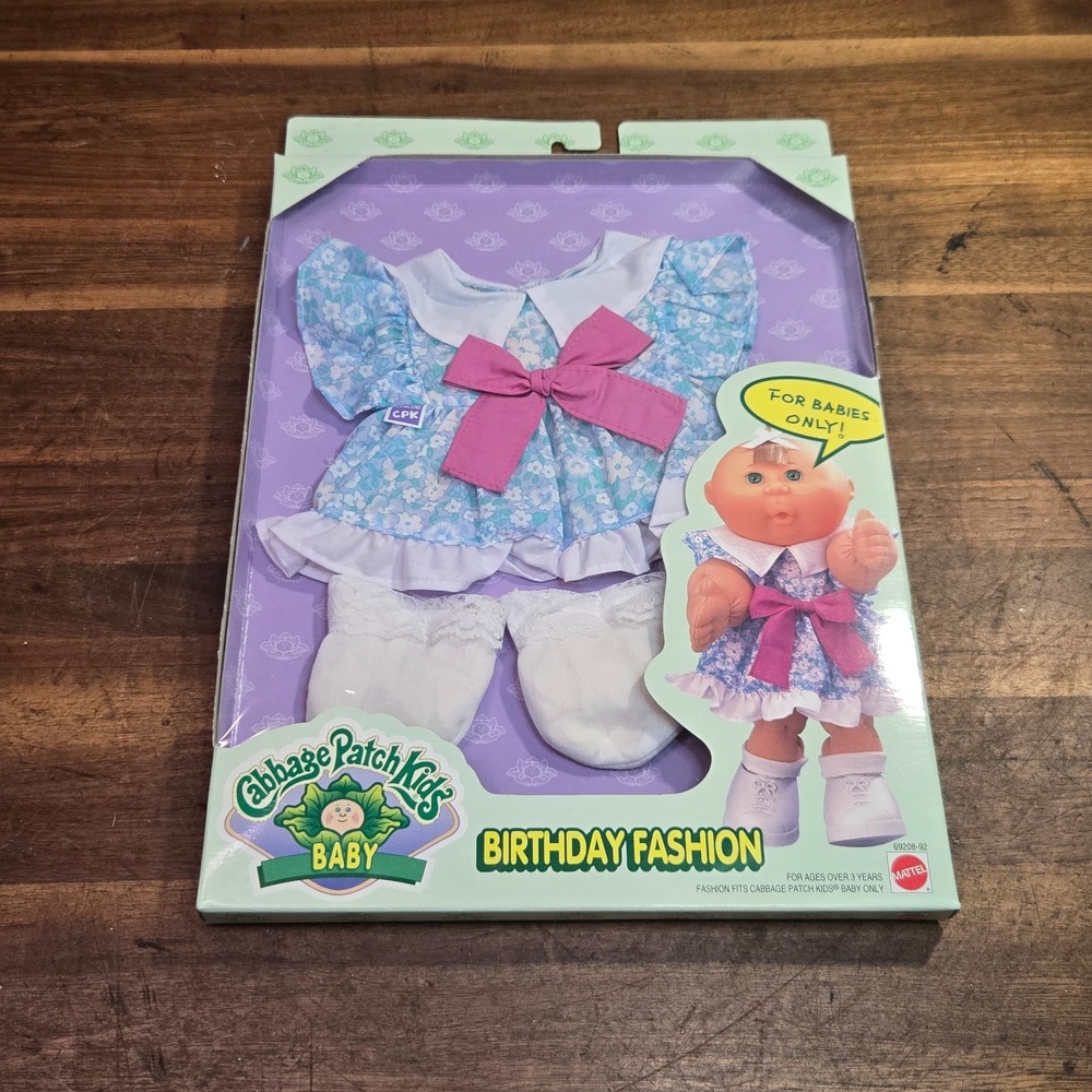 1996 Cabbage Patch Kids Baby Birthday FASHION clothing set NOS